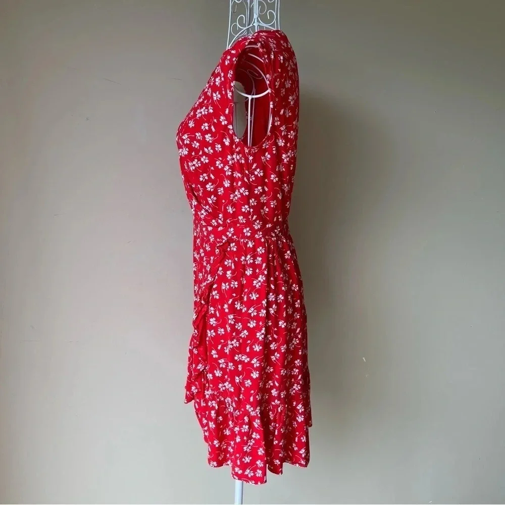 J. Crew Red Floral Mini Dress